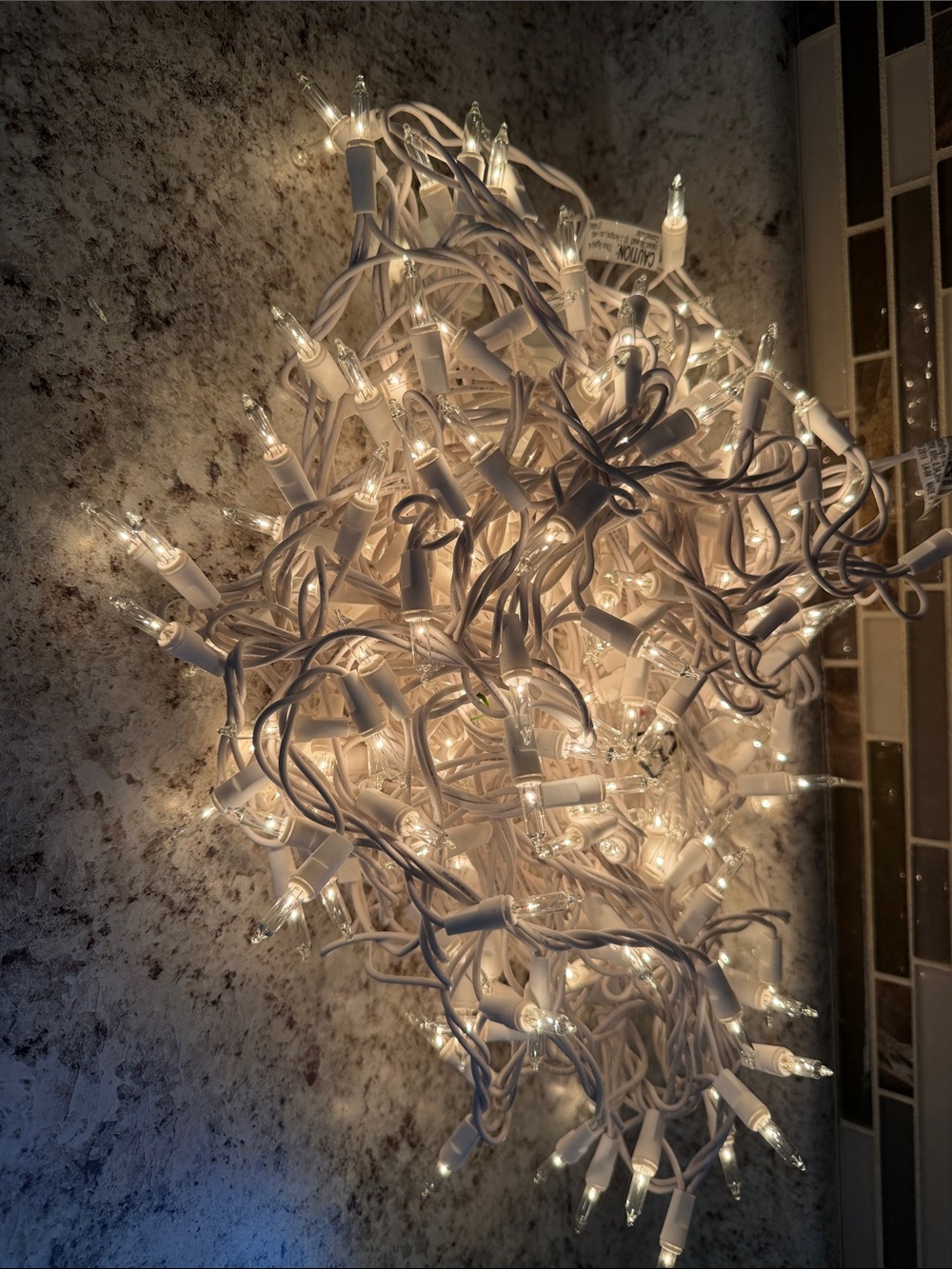 White LED Holiday String Lights - Brand Unknown